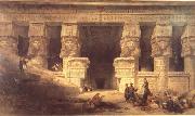 David Roberts The Temple at Dendera oil painting on canvas